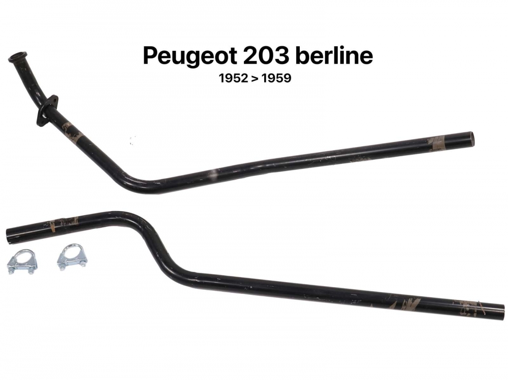 Peugeot - P 203, voorste uitlaatpijp (eerste pijp 48mm), geschikt voor Peugeot 203 berline. Gemontee