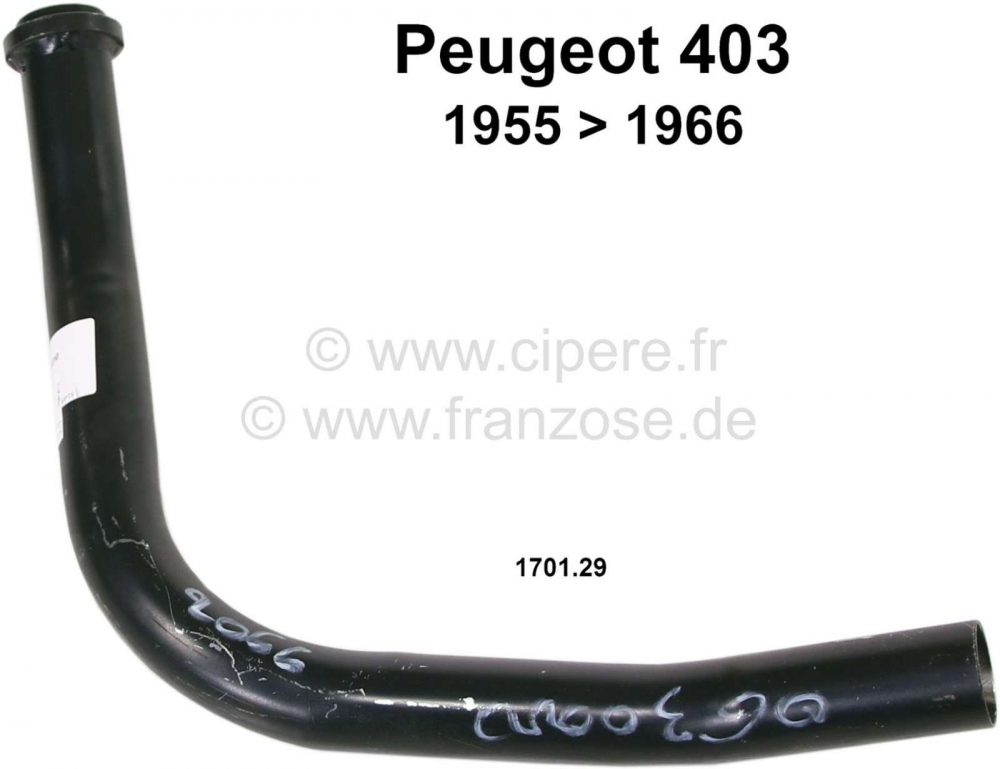 Peugeot - P 403, uitlaatpijp (spruitstukpijp) vooraan. Geschikt voor Peugeot 403 berline + Break. Al