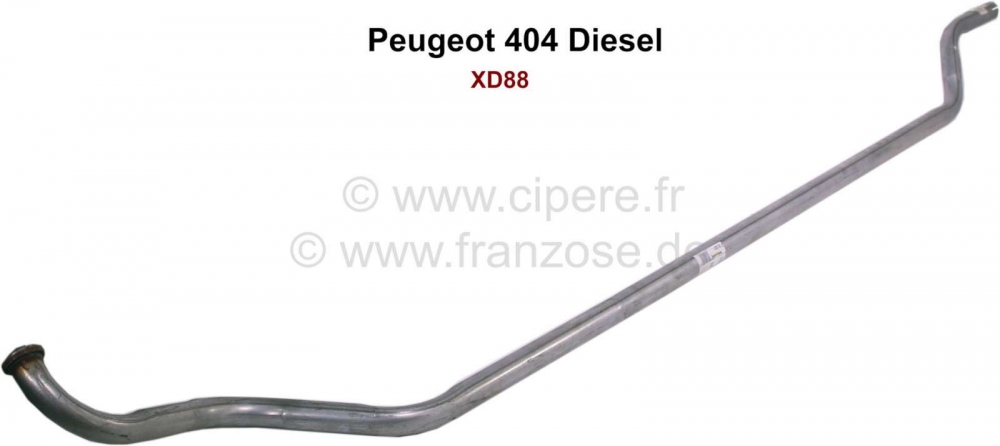 Peugeot - P 404 D, voorste uitlaatpijp, voor de demper. Geschikt voor Peugeot 404 U8-U10 Diesel, mot