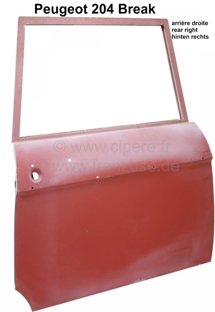 Renault - P 204, achterdeur rechts voor Break Or. Nr. 900757, oude voorraad!