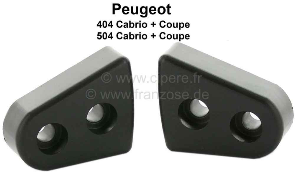 Peugeot - P 404/504, sluitwiggen - centreerwiggen (2 stuks, links + rechts) voor de deur. Geschikt v
