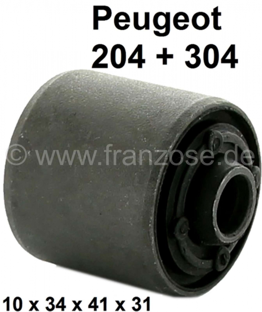 Citroen-2CV - P 204/304, geruisloze bus, draagarm op centrale draaipunt, Peugeot 204 + 304, afmetingen: 