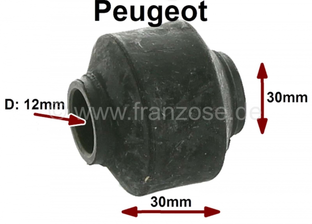 Peugeot - P 304/504/505/604, stille bus voor de stabilisatorstang. Diameter: 30mm. Lengte: 30 mm. Bi