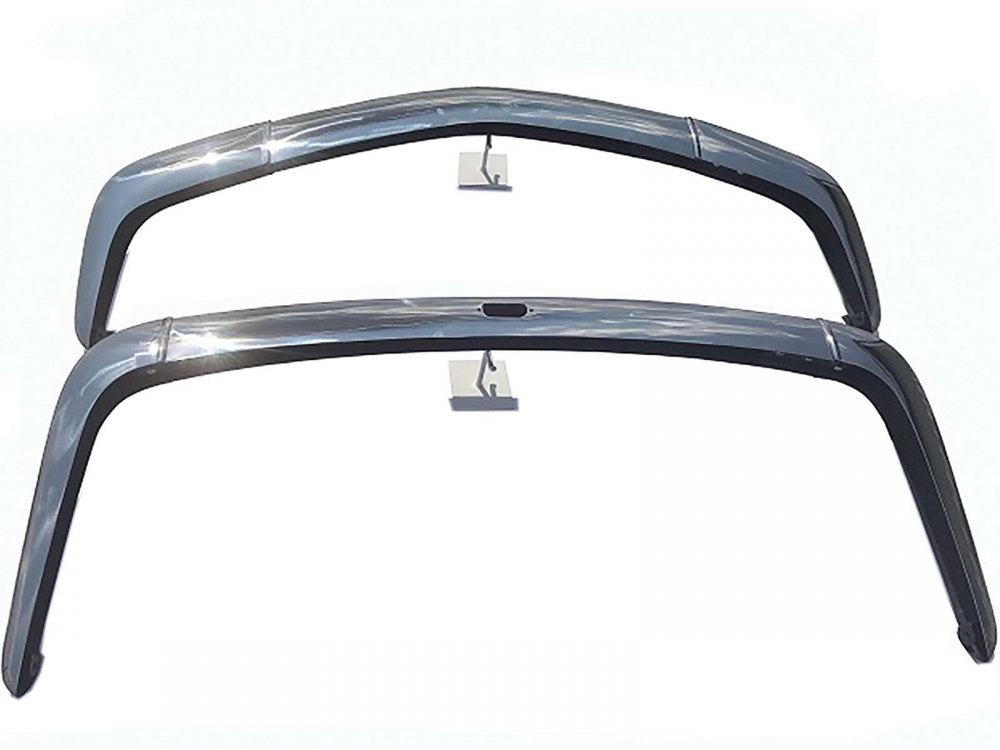 Alle - Simca 1200 Coupe, voor + achterbumper gemaakt van roestvrij staal. Geschikt voor Simca 120