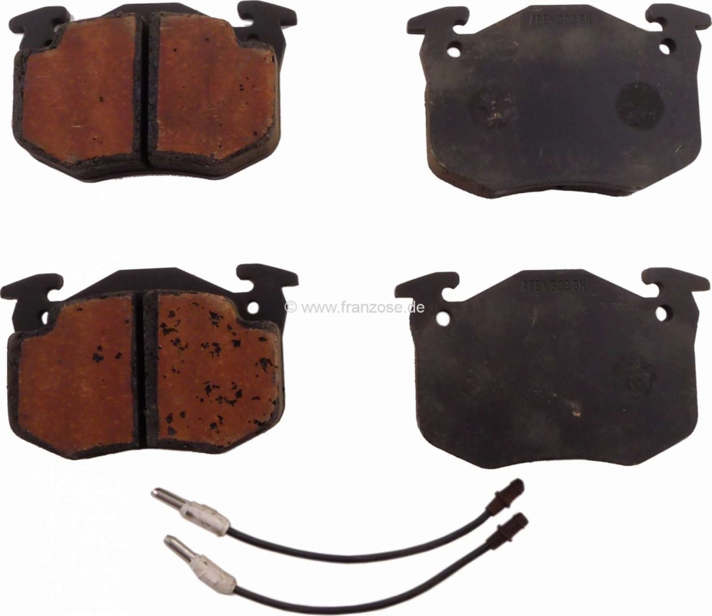 Renault - P 504/505/604, remblokken voor, Bendix systeem. Breedte 105mm, hoogte 65mm, dikte 18mm. Be