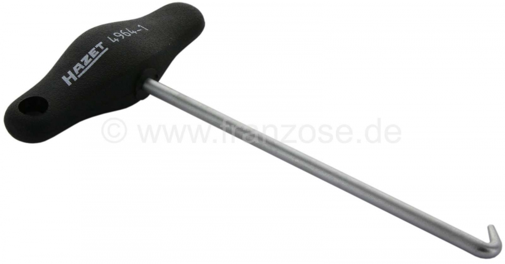 Peugeot - Remtrommelveer kabelhaak van HAZET. Handig als je de remschoenen van een Peugeot 404 Hydro