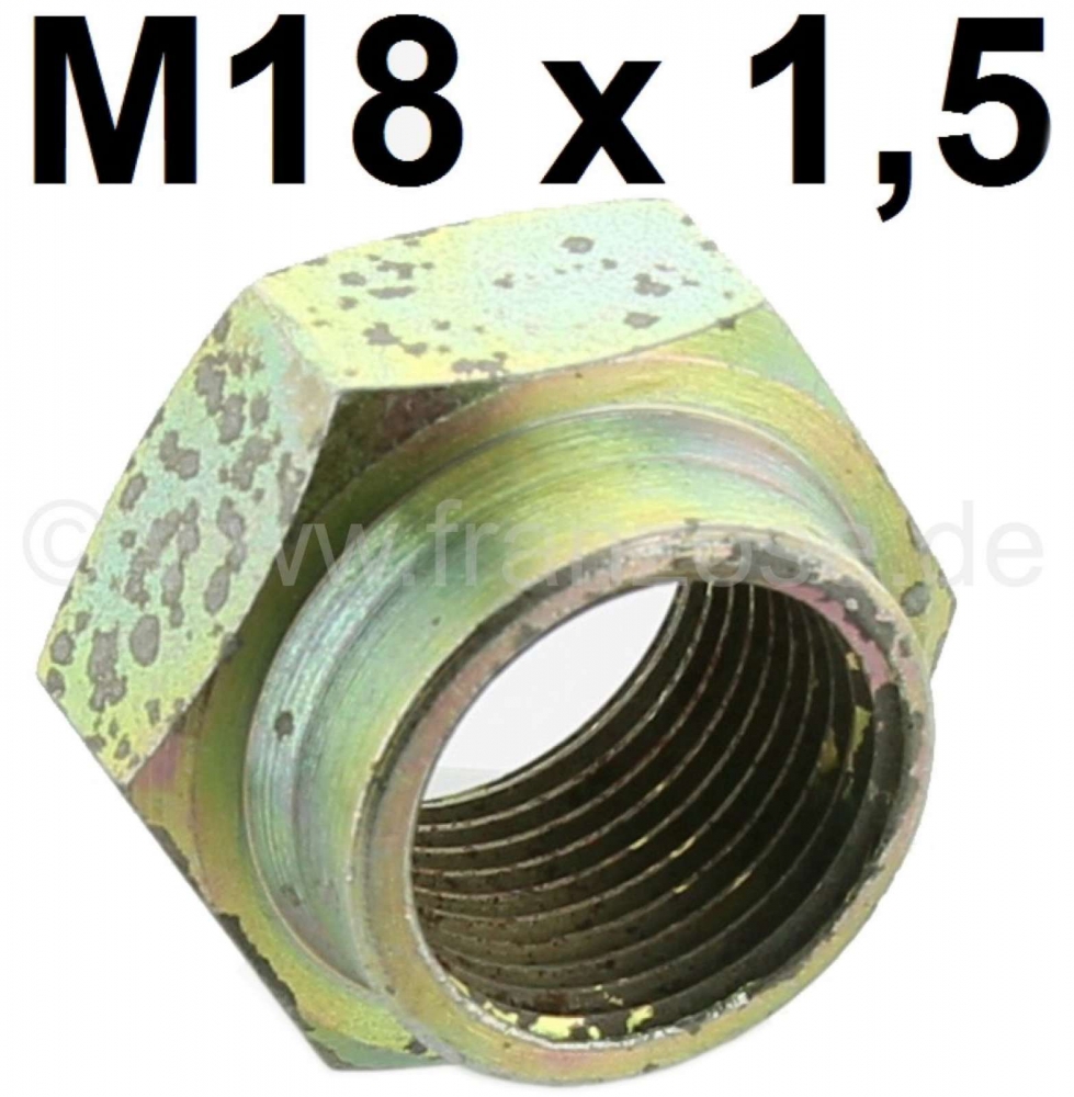 Alle - Achterasmoer. Schroefdraad: M18 x 1,5, geschikt voor Peugeot 104, 204, 304, 403, 504 (vana