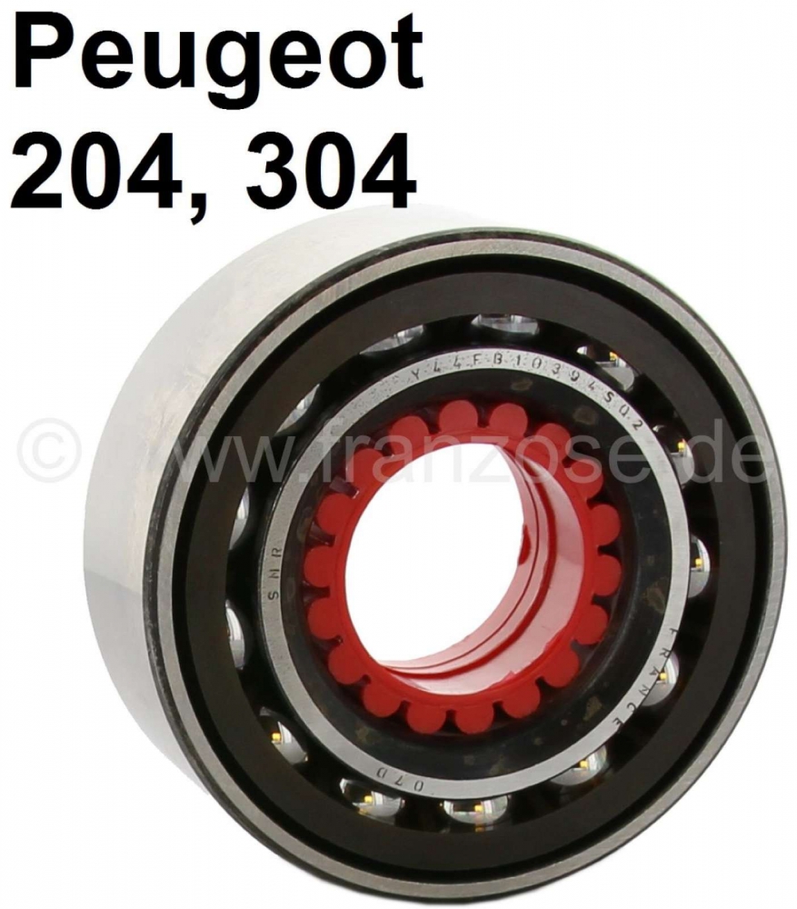Citroen-2CV - P 204/304, voorwiellager. Buitendiameter: 80mm. Inwendige diameter: 40mm. Breedte: 30,2mm.