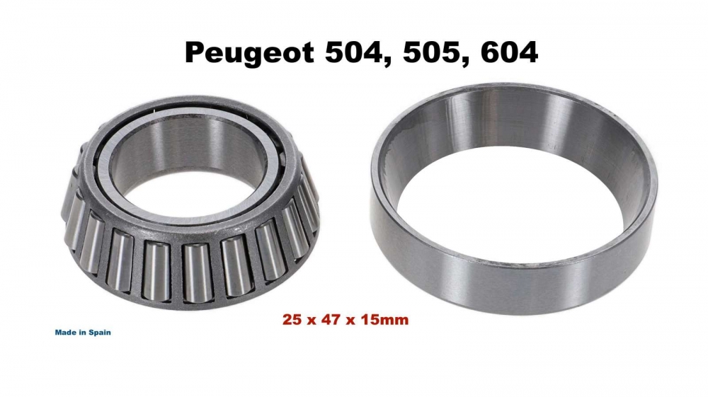Peugeot - P 504/505/604, Radlager Peugeot 504, 505, 604. Maat: 25x47x15mm.