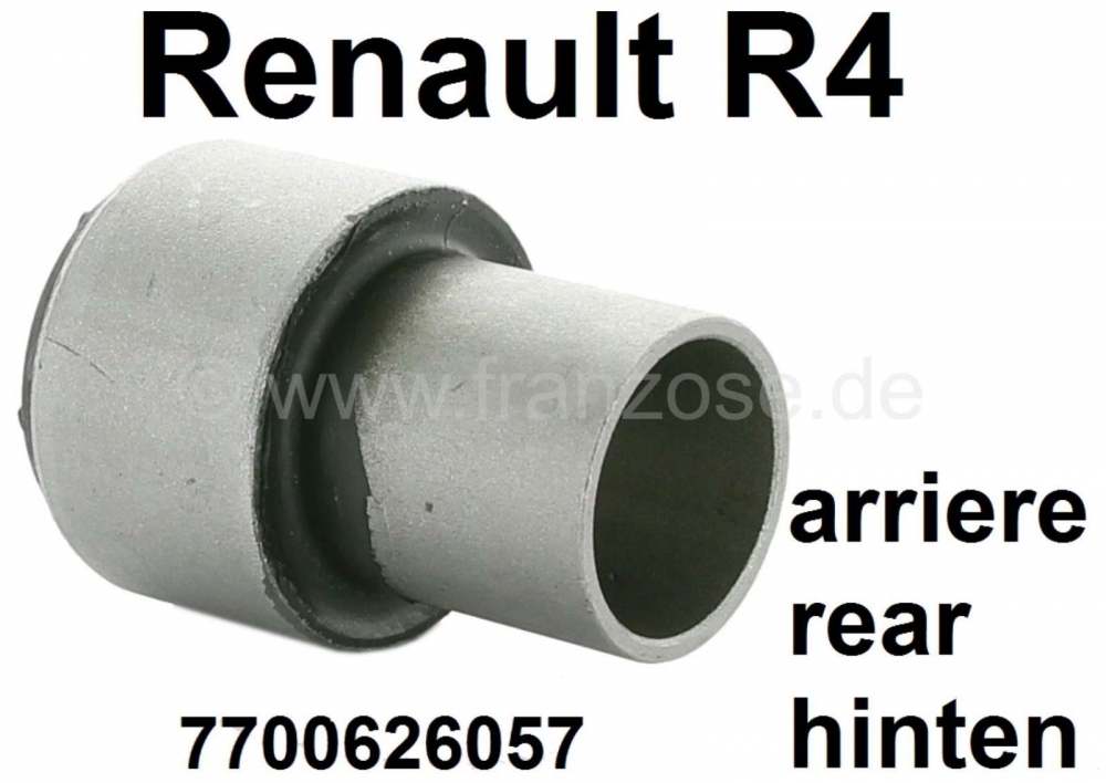 Renault - R4, stille bus (per stuk) voor het lager van de achteras swingarm. Geschikt voor Renault R