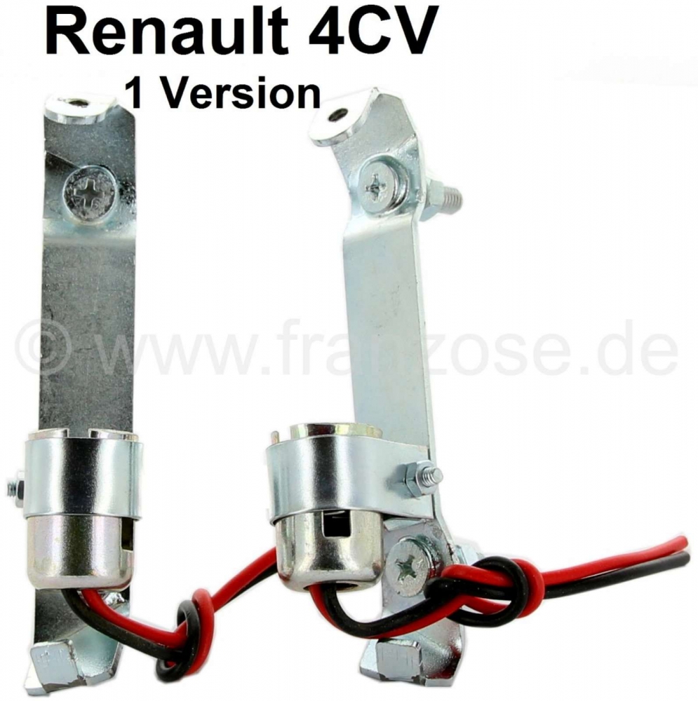 Renault - 4CV, achterlichtfitting, 1 versie (1 paar). Geschikt voor Renault 4CV, 1 versie. Of. Nr. 8