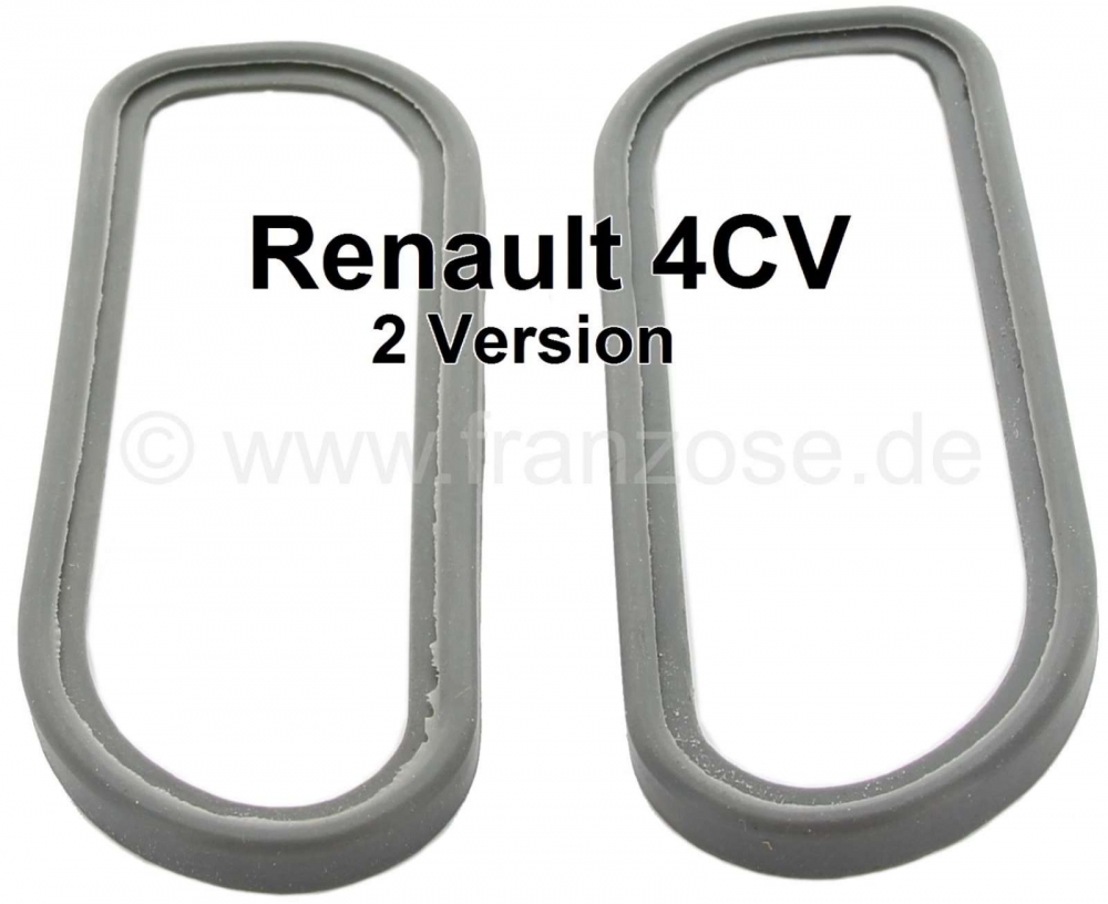 Renault - 4CV, achterlichtkap rubber set, 2 versies. Geschikt voor Renault 4CV, 2 versies.