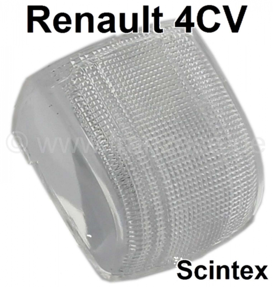 Renault - 4CV, knipperlichtglas wit (1 stuk) Scintex. Geschikt voor Renault 4CV.
