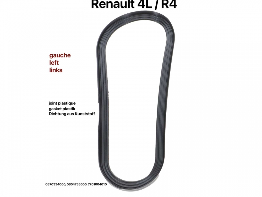 Renault - R4, afdichting voor de linker achterlichtkap. Geschikt voor Renault R4 Berline. De afdicht