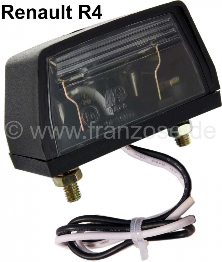 Alle - R4, kentekenplaatverlichting compleet. Geschikt voor Renault R4, laatste versie. Of. Nr. 7