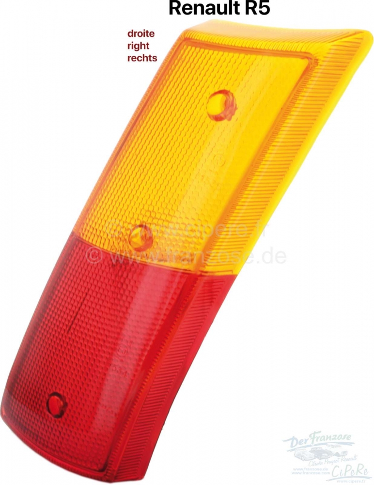 Renault - R5, achterlichtkap rechts. Geschikt voor Renault R5, eerste versie.