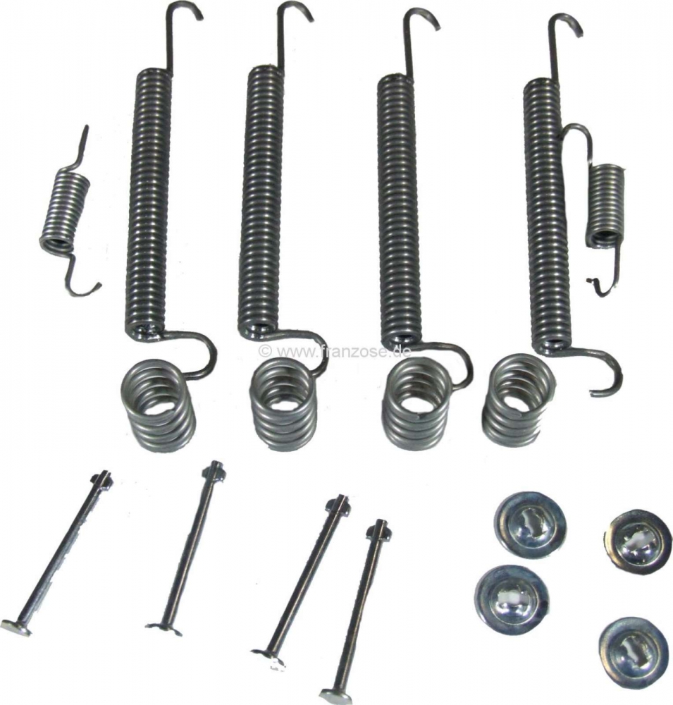 Renault - Remschoenset (achter). Remsysteem: Girling-Lucas. Geschikt voor Renault R16. Voor remtromm