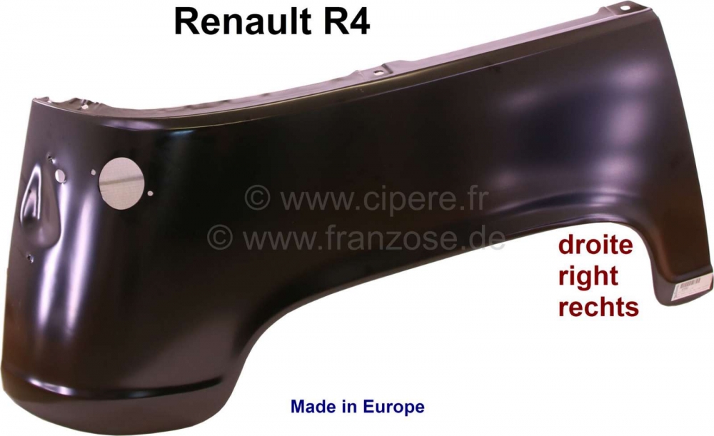 Renault - R4, rechter achterspatbord. Geschikt voor Renault R4.