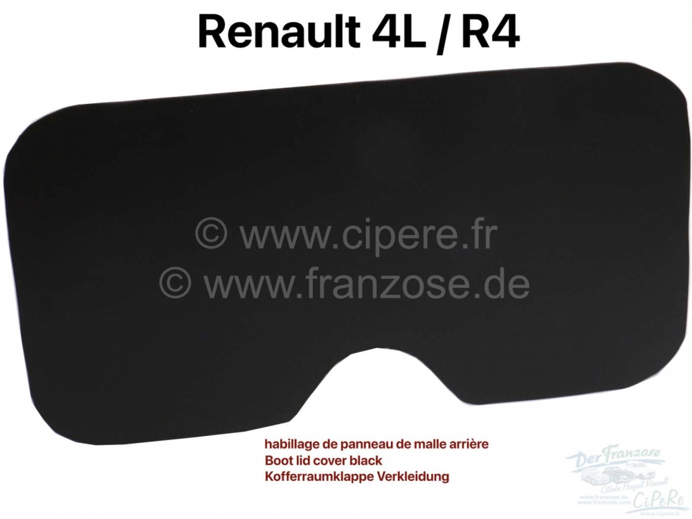 Renault - Bagageklepbekleding zwart kunstleder, R4.