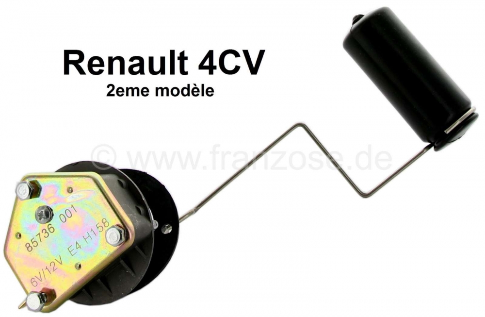 Renault - 4CV, brandstofzender. Geschikt voor Renault 4CV, 2-serie (vanaf modeljaar 1956)