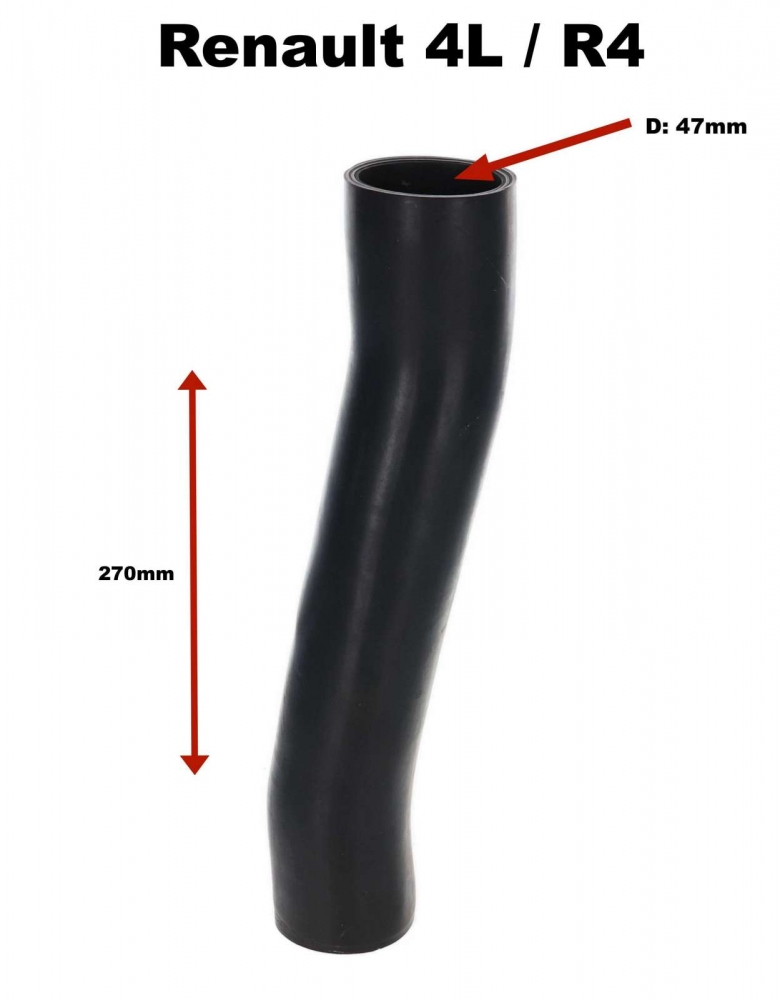 Alle - Benzine vulslang, voor de tank. Geschikt voor Renault R4. Binnendiameter: 47mm. Lengte: 27