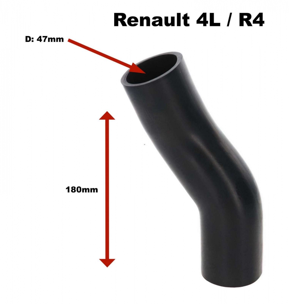Alle - Benzine vulslang, voor de tank. Geschikt voor Renault R4 GTL (1108cc). Binnendiameter: 47m