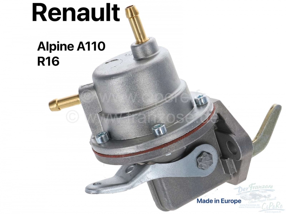 Renault - Benzinepomp. 2x aansluiting benzineleiding (6mm). Geschikt voor Renault Alpine A110 (1500c