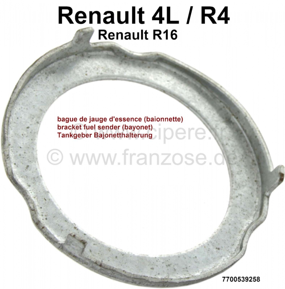 Renault - R4/R16, brandstoftanksensor bajonetsluiting. Geschikt voor Renault R4 (laatste versie) en 