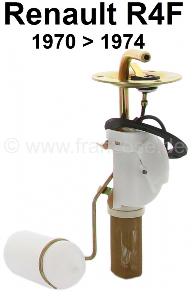 Renault - R4, Renault R4F tanksensor. 12 Volt. Geïnstalleerd van 1970 tot 1974, lengte inlaatspruit