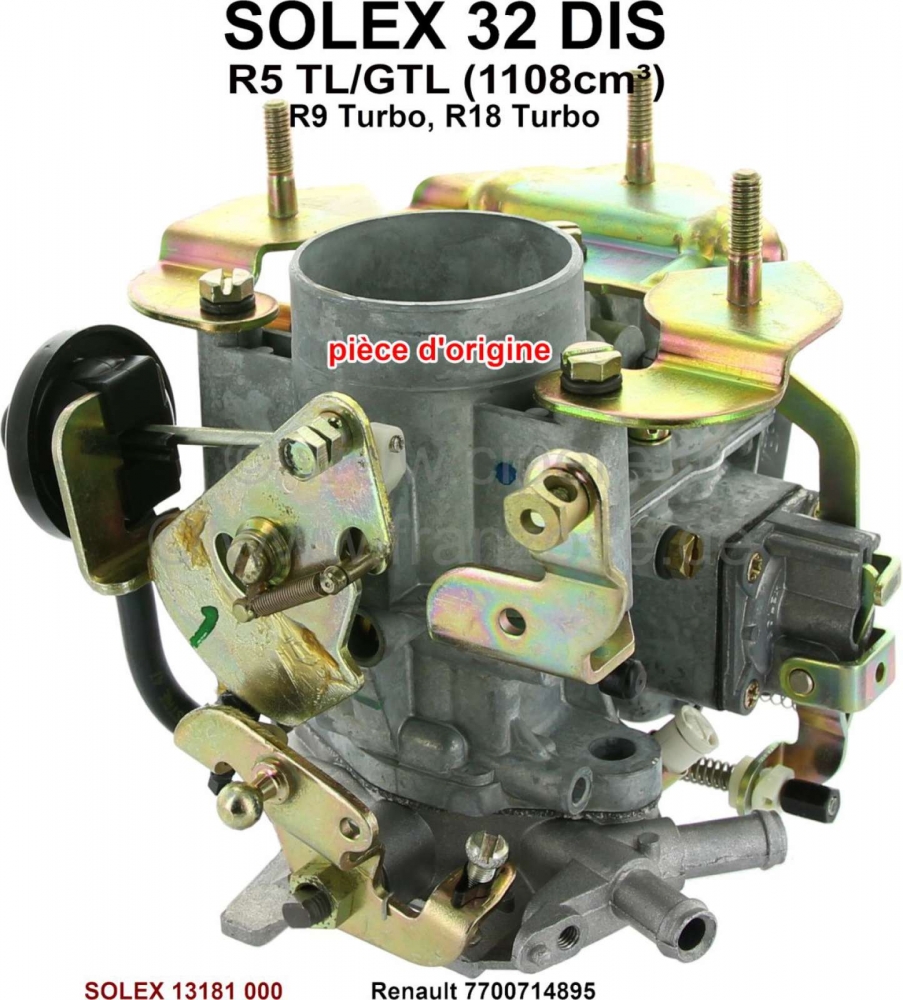 Renault - Carburateur SOLEX 32DIS (geen replica). Geschikt voor Renault R5 met motor 688 (C1E). R5 T