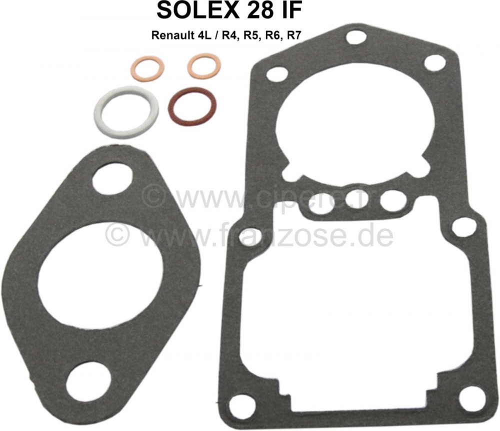 Sonstige-Citroen - Zenith 28IF, Carburateur pakkingset Zenith 28 IF. Geschikt voor Renault R4, R5, R6, R7