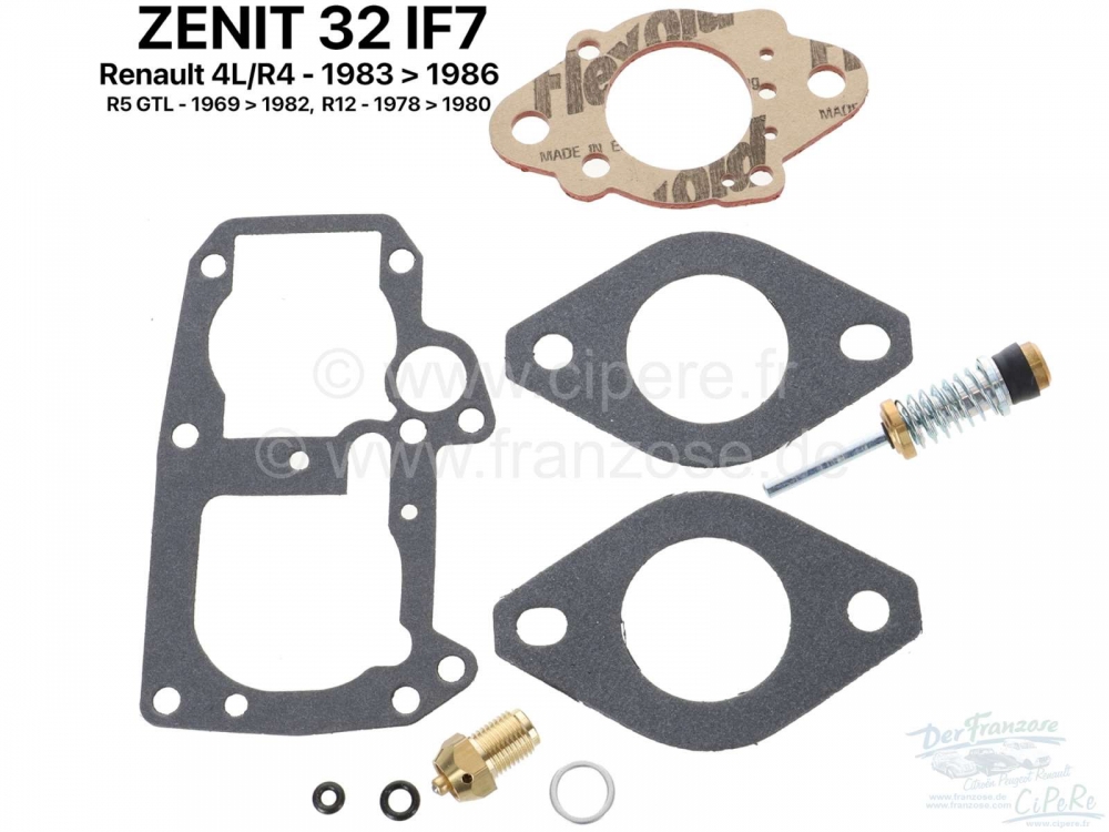 Sonstige-Citroen - Zenith 32IF7, carburateurreparatieset Zenith 32 IF 7, geschikt voor Renault R4, van 1983 t