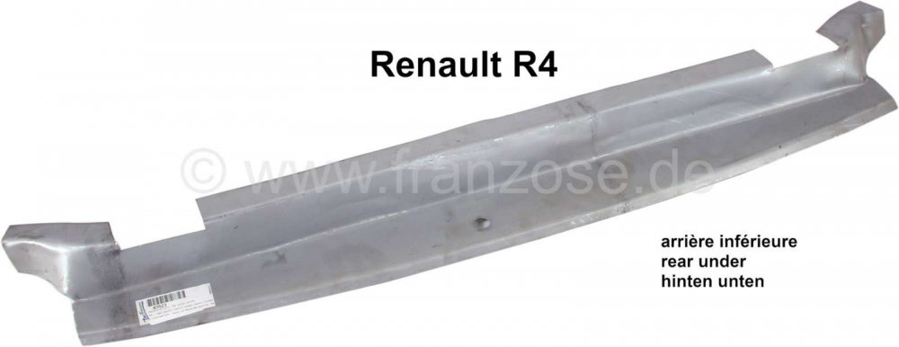 Renault - R4, achterste onderste deel (achterkant) reparatiepaneel (onder de kofferdrempel). Geschik