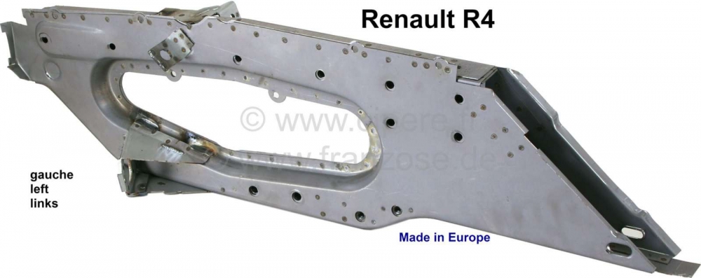 Alle - R4, motorsteun (profiel compleet) linksvoor op chassis. Geschikt voor Renault R4. Het plaa