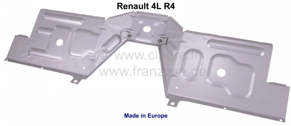 Renault - R4, pedaal vloerpaneel compleet (incl. motortunnel). Geschikt voor Renault R4. De plaat is