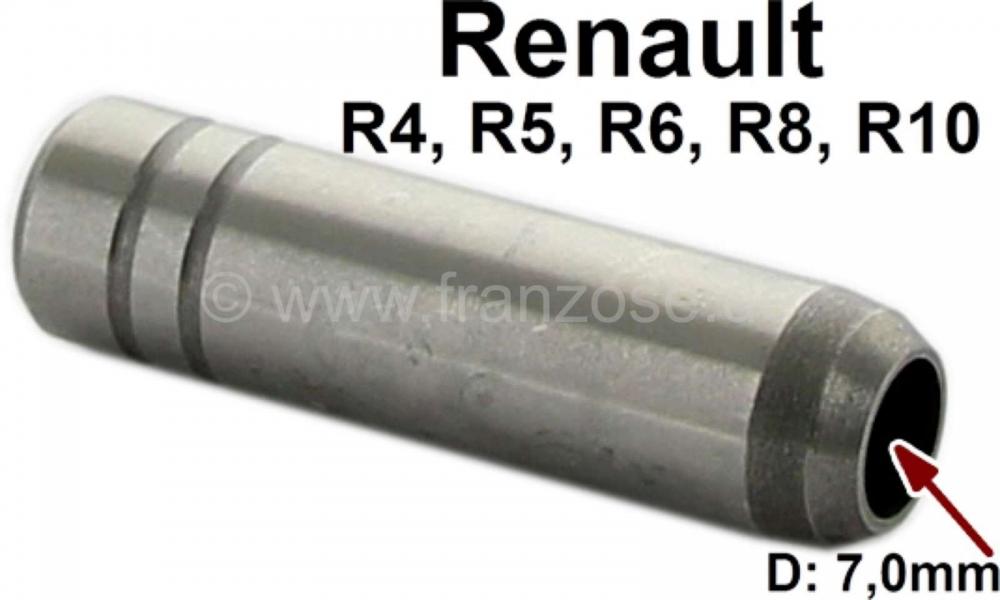 Renault - Klepgeleider inlaat + uitlaat. Geschikt voor Renault R4, R5, R6, R8, R10. Binnendiameter: 