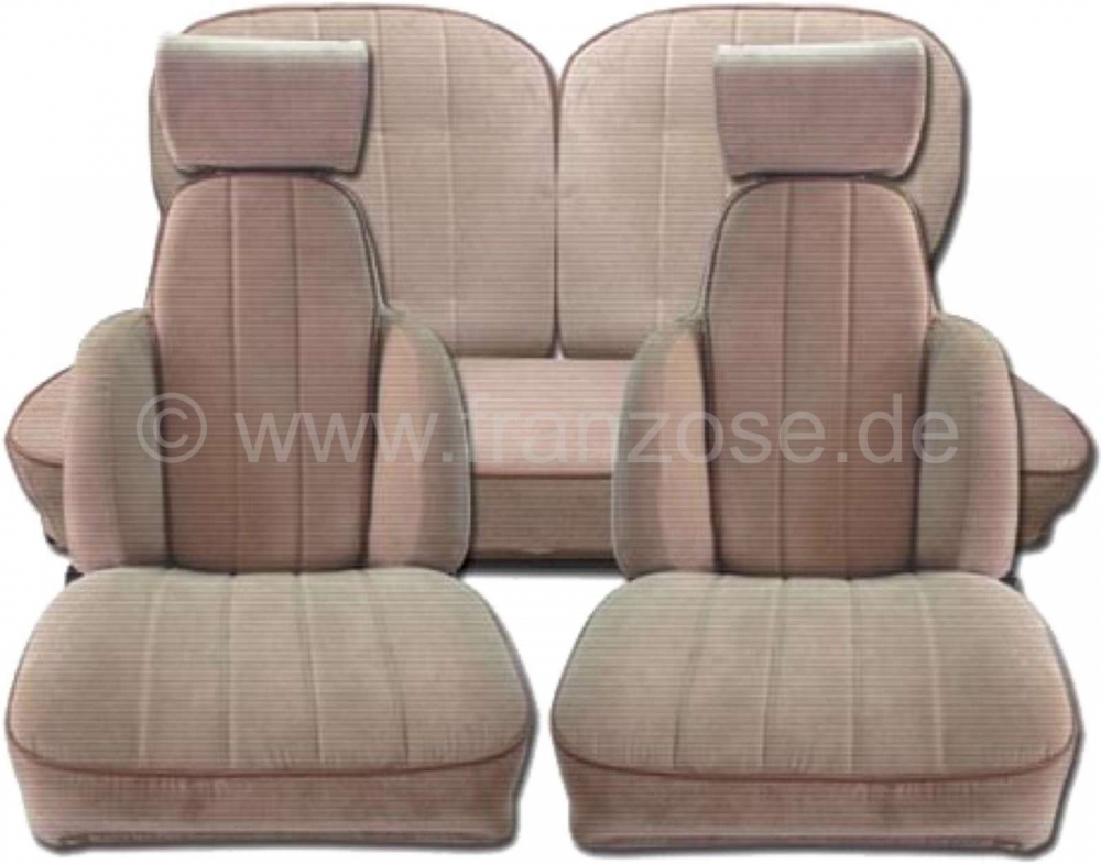 Renault - R5, stoelhoezen (2 x voorstoel, 1x achterbank). Geschikt voor Renault R5 Alpine Turbo. Mat