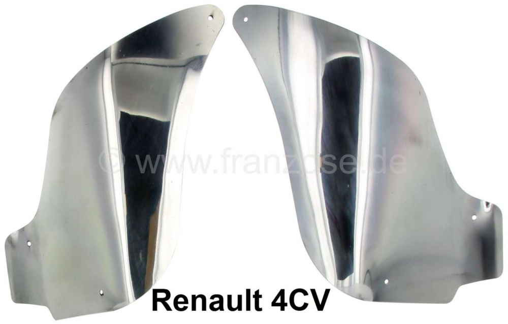 Renault - 4CV, stenenvanger van aluminium platen (2 stuks), voor de achterspatborden. Geschikt voor 