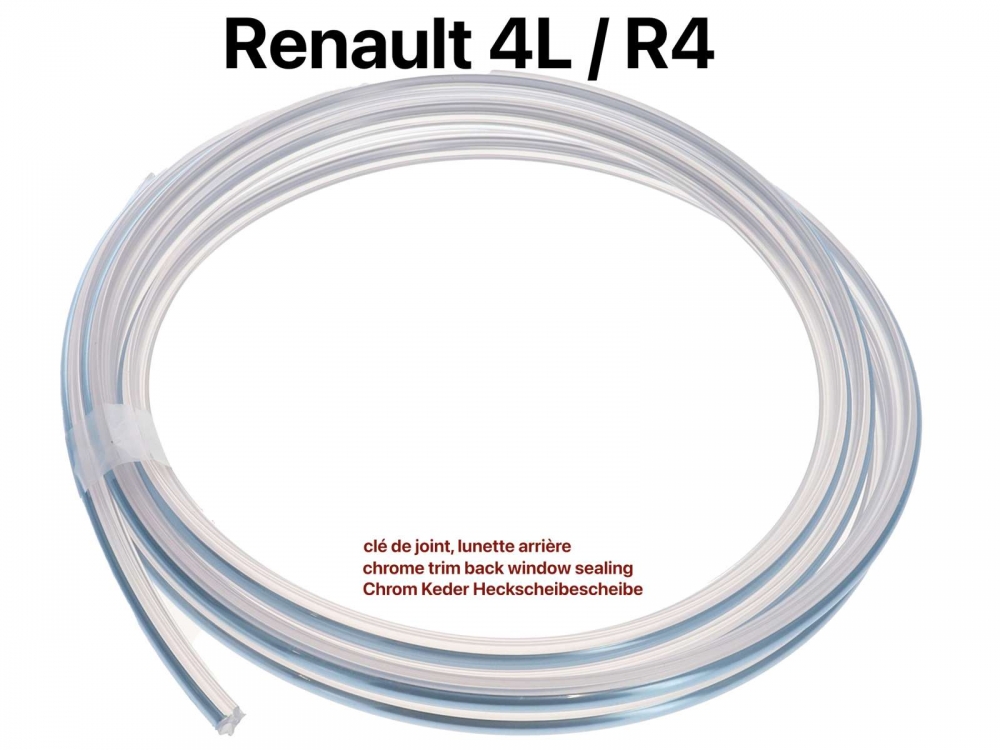 Renault - R4, chromen bies voor de achterruit. Geschikt voor Renault R4.