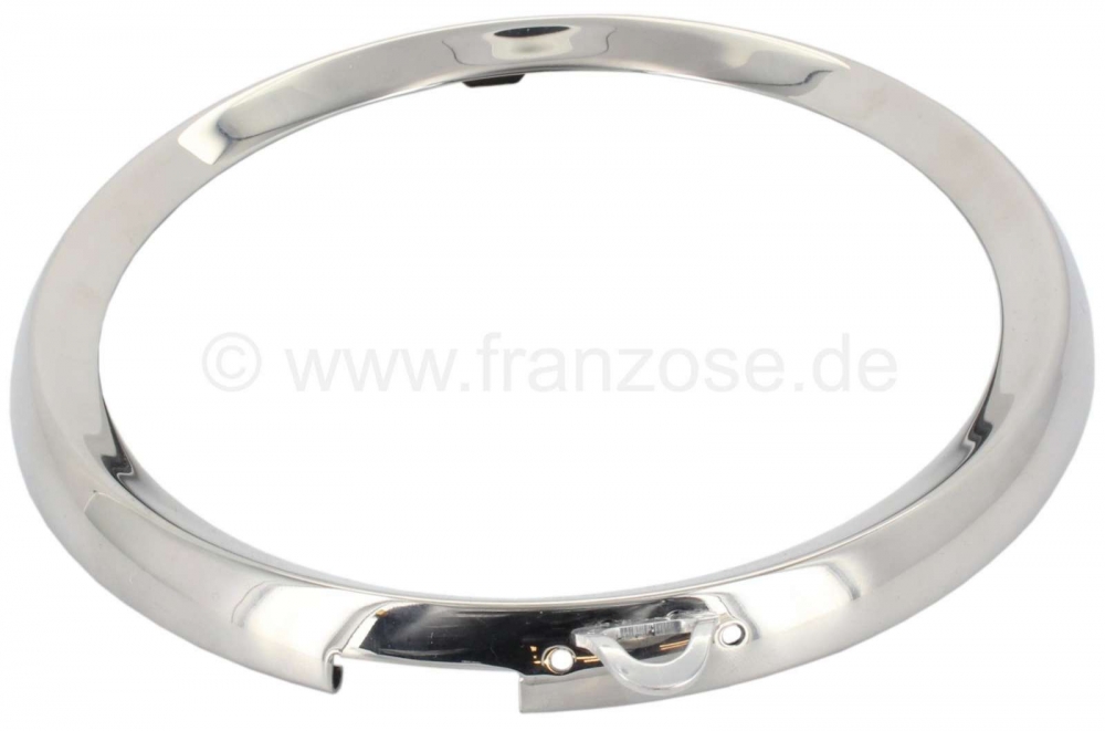 Alle - R4, koplamp sierring, roestvrij staal. Geschikt voor Renault R4, eerste versie. Versie: Vo