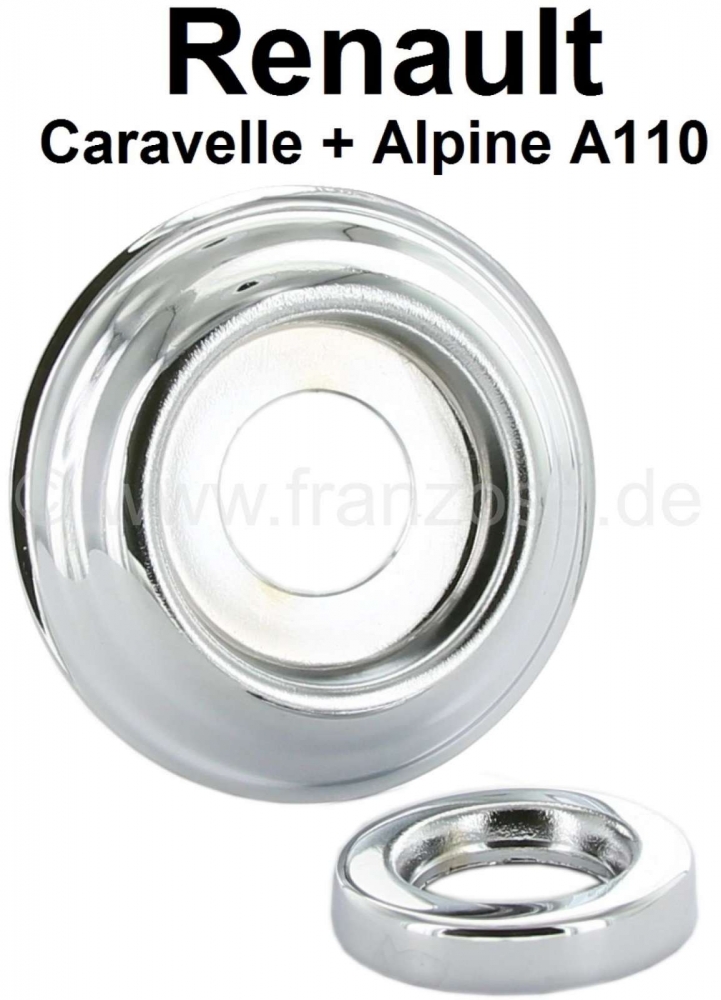 Renault - Caravelle/A110, rozet (2-delig) onder de raamzwengel + deurgreep klein. Geschikt voor Rena