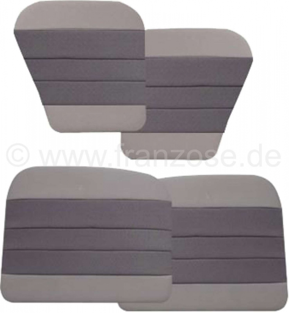 Renault - Dauphine, deurpanelen set (4 stuks). Kleur: grijze stof (Ecorce Gris). Geschikt voor Renau