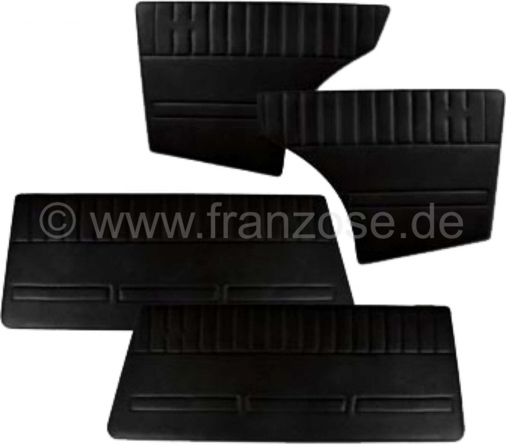 Renault - R5 Alpine, portierpanelen set (4 stuks). Kleur: zwart kunstleer. Geschikt voor Renault R5 