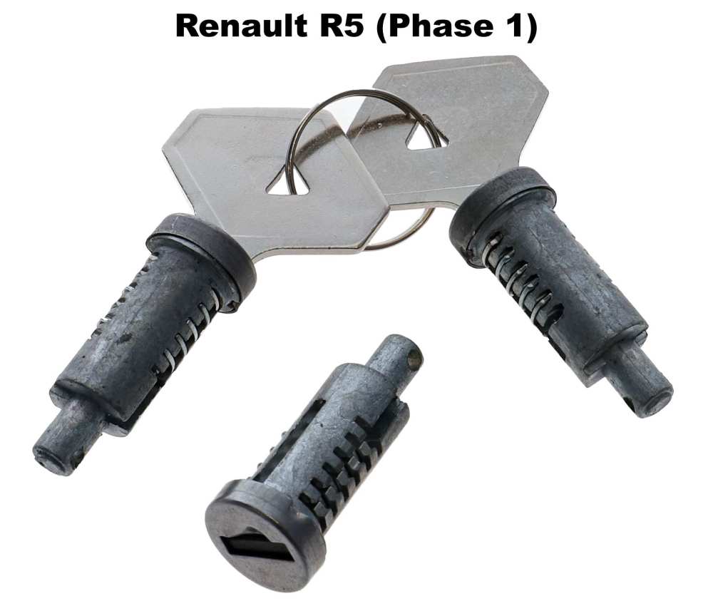 Renault - R5, slotcilinder (2 stuks) met 2x sleutels. Geschikt voor Renault R5, vanaf bouwjaar 04/19