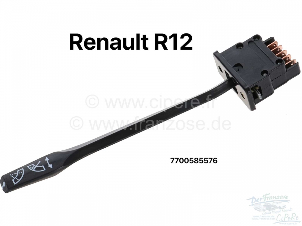 Renault - R12, ruitenwisserschakelaar, geschikt voor Renault R12. Of. Nr. 7700585576