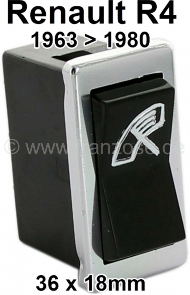 Renault - Ruitenwisser tuimelschakelaar (2-traps). Geschikt voor Renault R4 L, van 1963 tot 1980, af