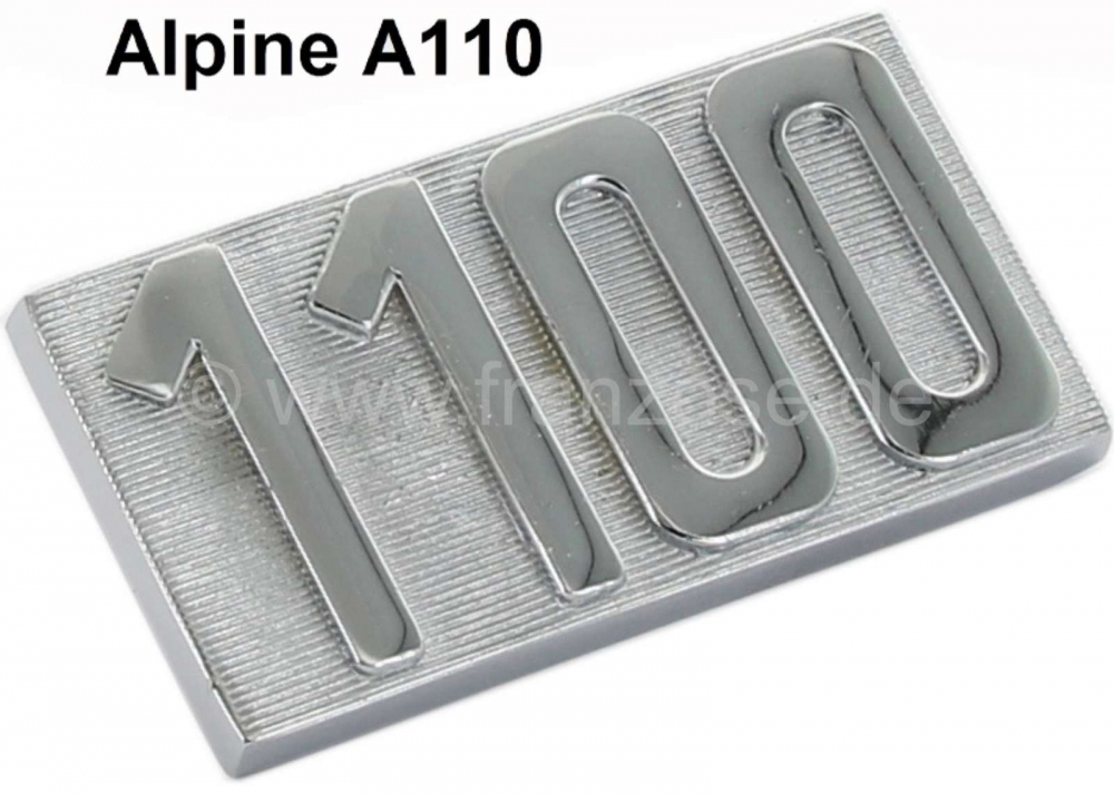 Peugeot - A110, embleem met opschrift 