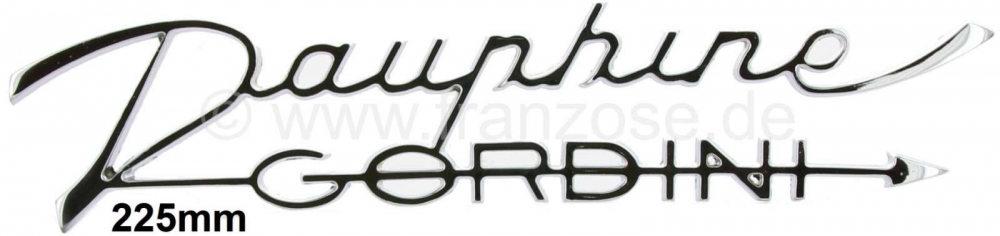 Renault - Dauphine, embleembelettering: 