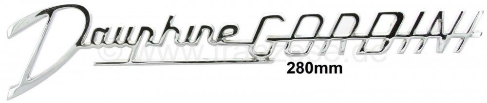 Renault - Dauphine, embleembelettering: 