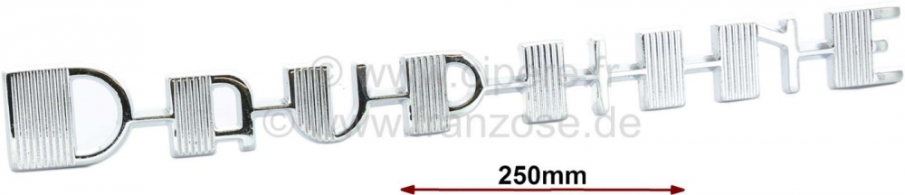 Renault - Dauphine, opschrift embleem: 